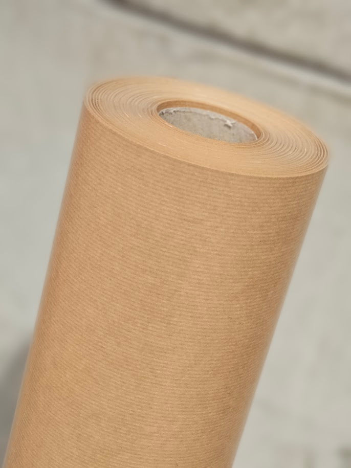 Pure Ribbed Brown Kraft Roll - 90GSM